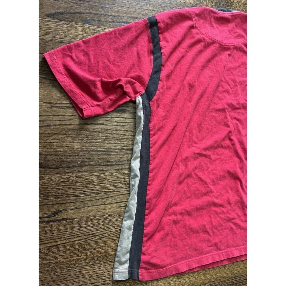 Vintage Nike 90s Red Cotton T-Shirt Men’s XXL Swoosh Logo Black Gray Trim Y2K - Picture 11 of 15